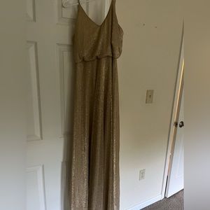 Friend of the Glam Gold Maxi Lulus Dress